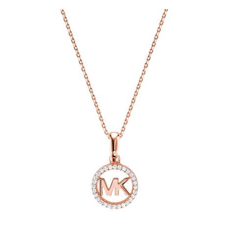 michael kors rose gold plated necklaces